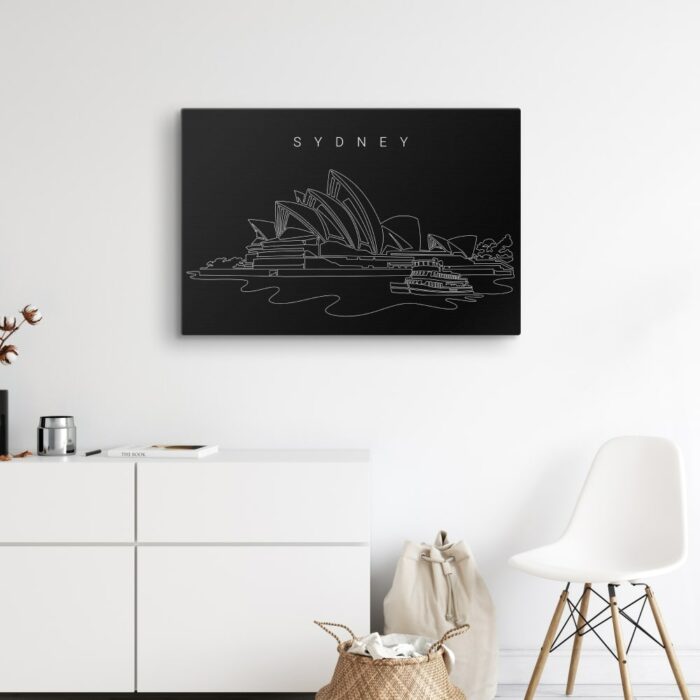 Sydney Opera House Canvas Art Print - Hallway - Dark