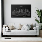 Sydney Skyline Canvas Art Print Lifestyle