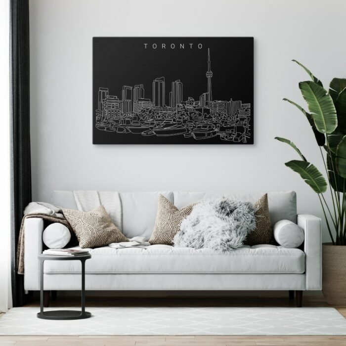 Toronto Harbor Skyline Canvas Art Print Lifestyle