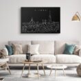 Vienna Skyline Canvas Art Print - Living Room - Dark