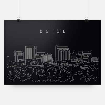 Boise idaho skyline art print
