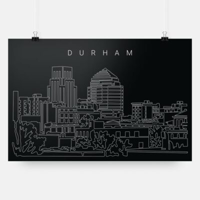 Durham NC skyline art print