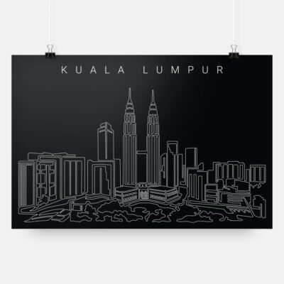 Kuala Lumpur skyline art print