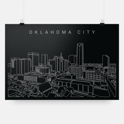 Oklahoma City skyline art print
