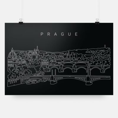 Prague skyline art print