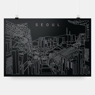 Seoul Skyline art print