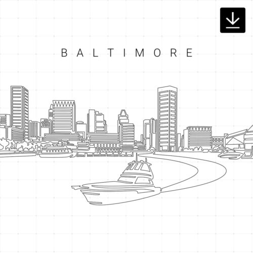 Baltimore Skyline SVG - Download