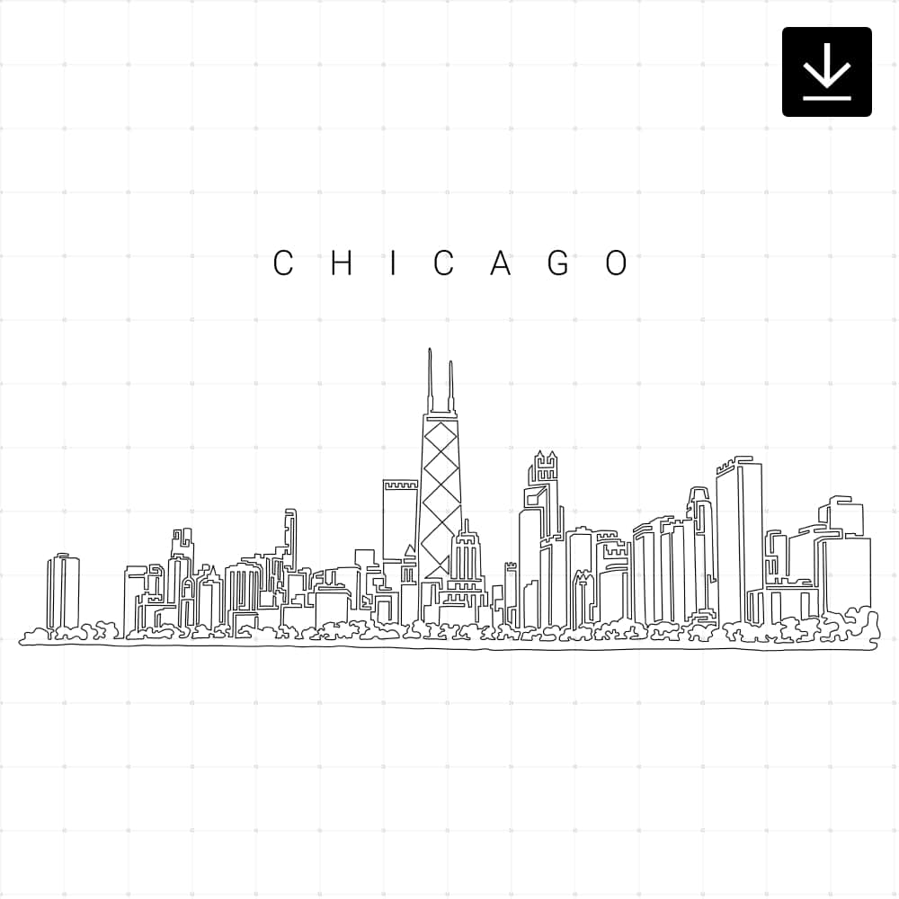 Chicago Skyline SVG Download