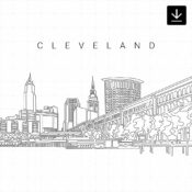 Cleveland Skyline SVG - Download