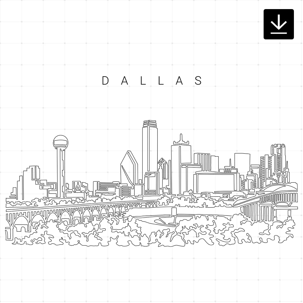 Dallas Skyline SVG Download
