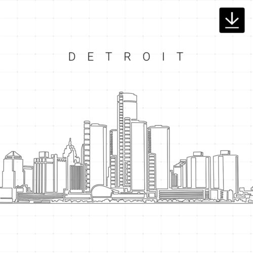 Detroit Skyline SVG - Download