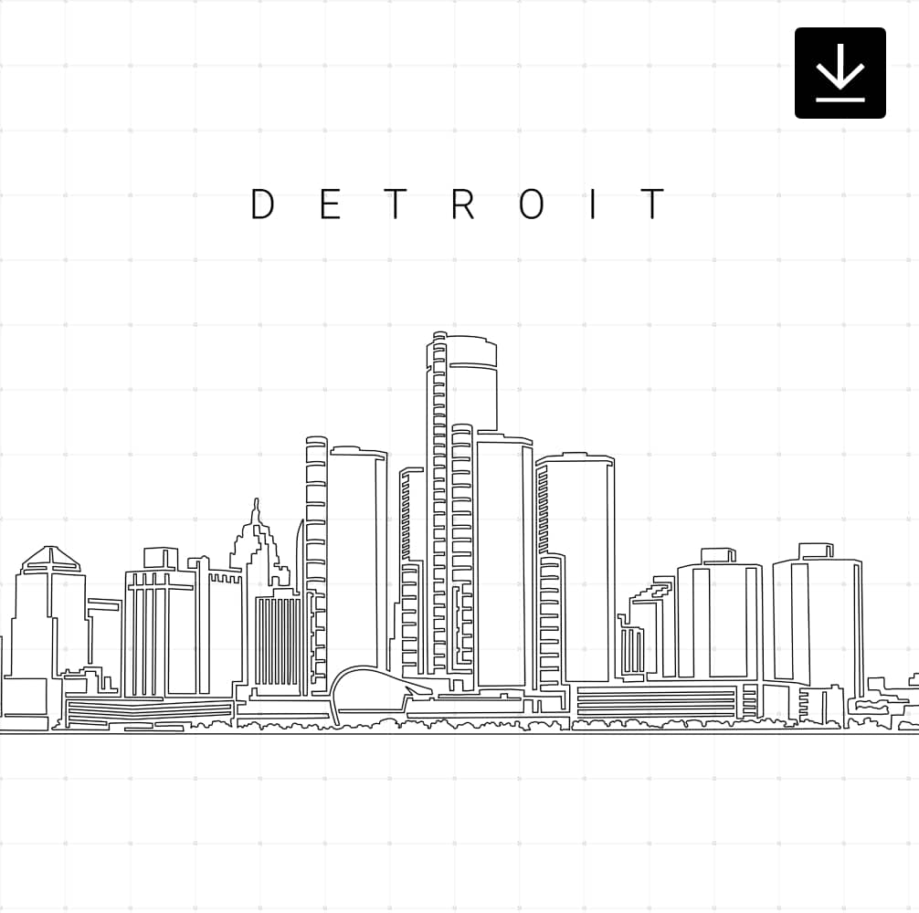 Detroit Skyline SVG - Download