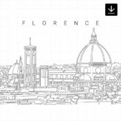 Florence Skyline SVG - Download