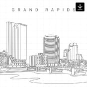 Grand Rapids Skyline SVG - Download