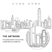 Hong Kong Vector Art - Single Line Art Detail