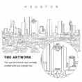 Houston Vector Art - Single Line Art Detail
