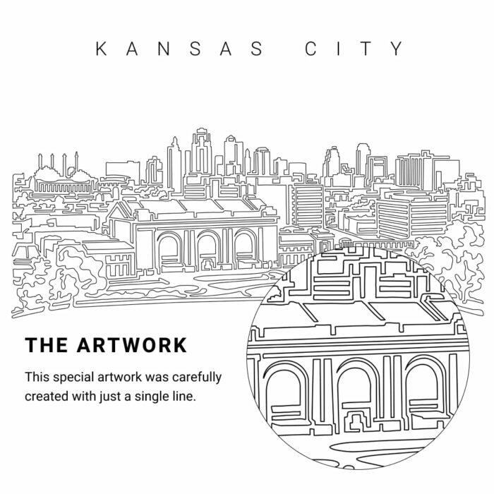 Kansas City Vector Art - Single Line Art Detail