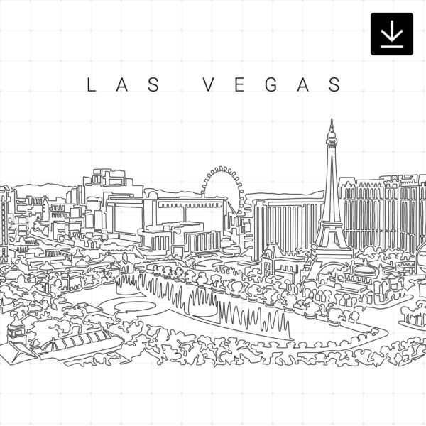 Las Vegas Skyline SVG - Download