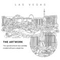 Las Vegas Vector Art - Single Line Art Detail