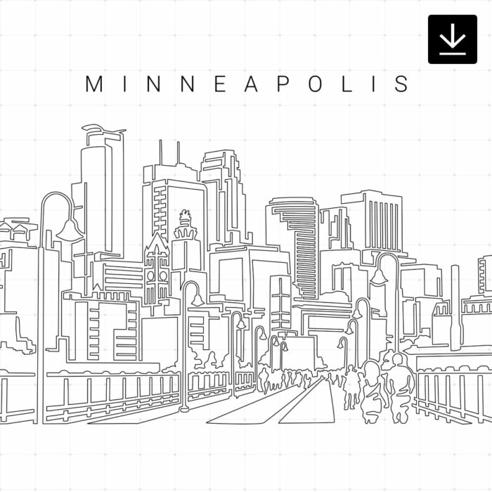 Minneapolis Skyline SVG - Download