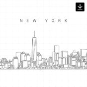 New York City Skyline SVG - Download