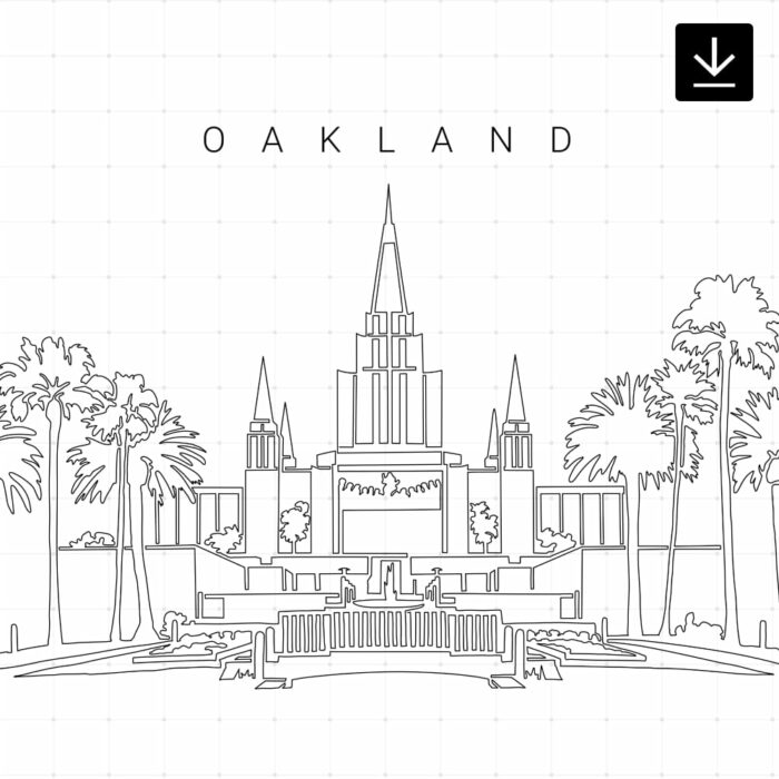 Oakland California Temple SVG - Download
