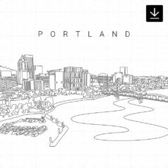 Portland Oregon Skyline SVG - Download