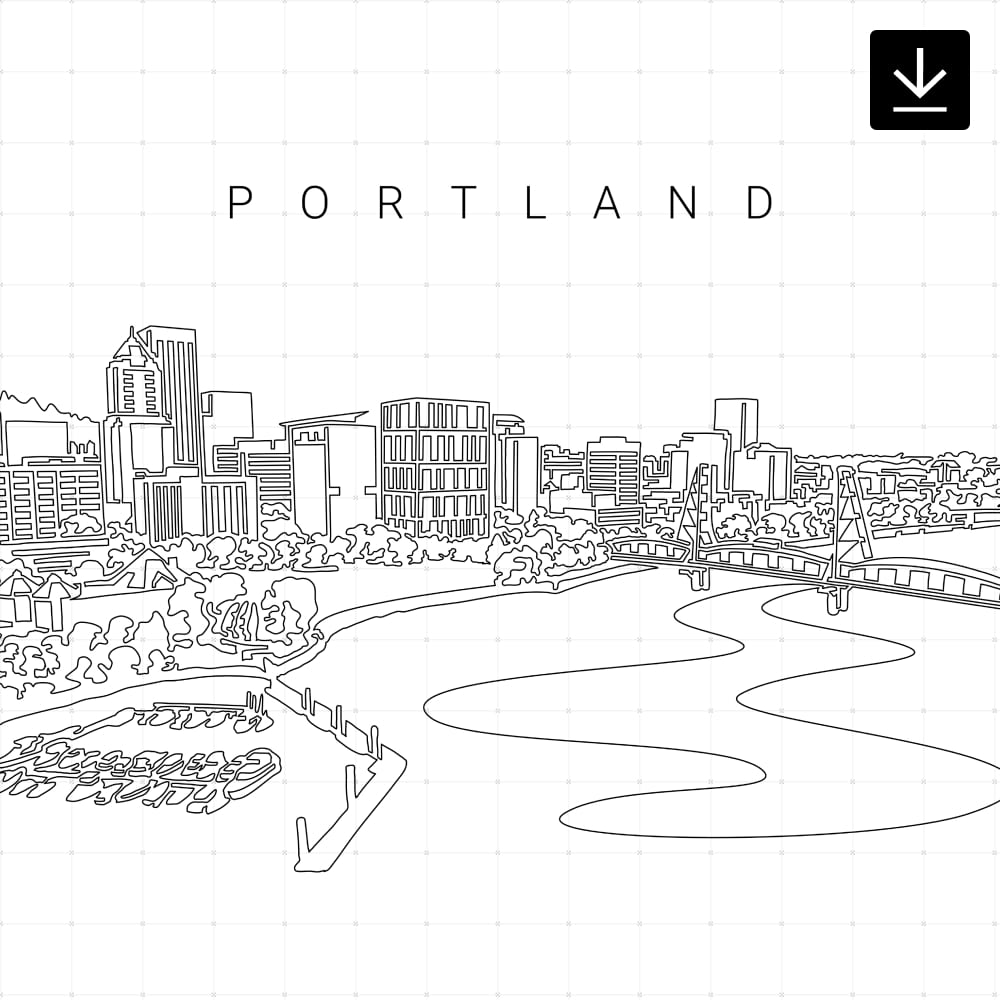Portland Oregon Skyline SVG - Download