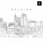 Raleigh NC Skyline SVG - Download