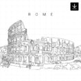 Rome Colosseum SVG - Download