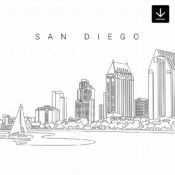 San Diego Skyline SVG - Download