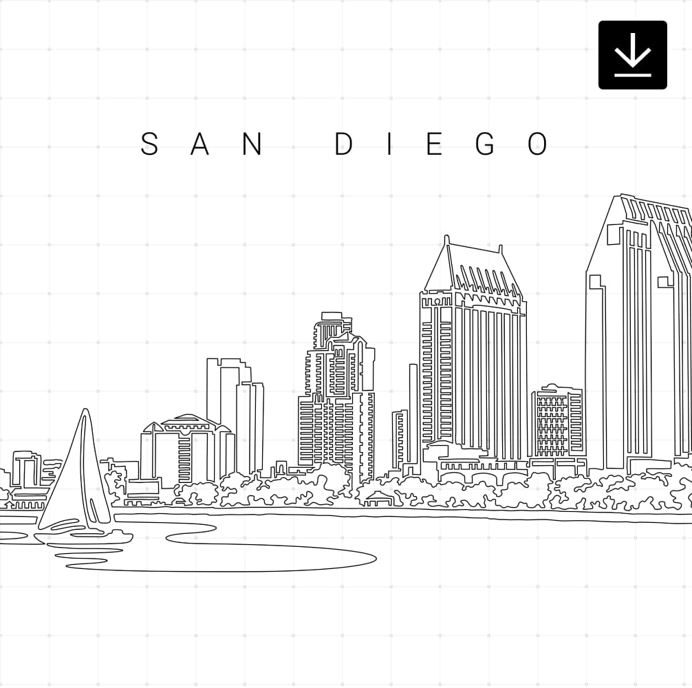 San Diego Skyline SVG - Download