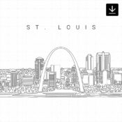 St Louis Skyline SVG - Download