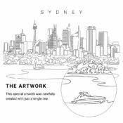 Sydney Vector Art - Single Line Art Detail