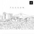 Tucson AZ Skyline SVG - Download