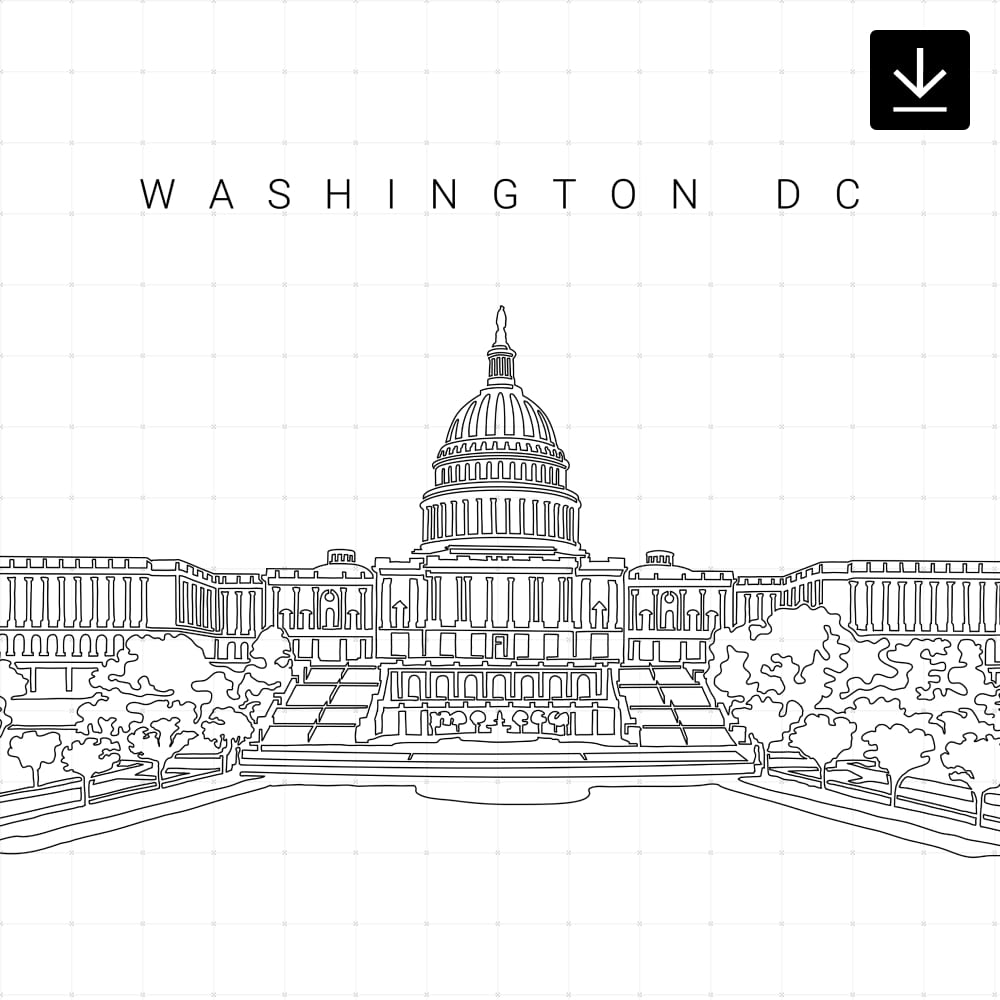 Washington DC Capitol SVG - Download