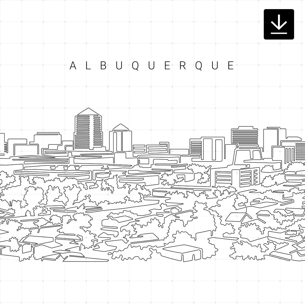 AlbuquerquAlbuquerque Skyline SVG - Downloade Skyline SVG - Download