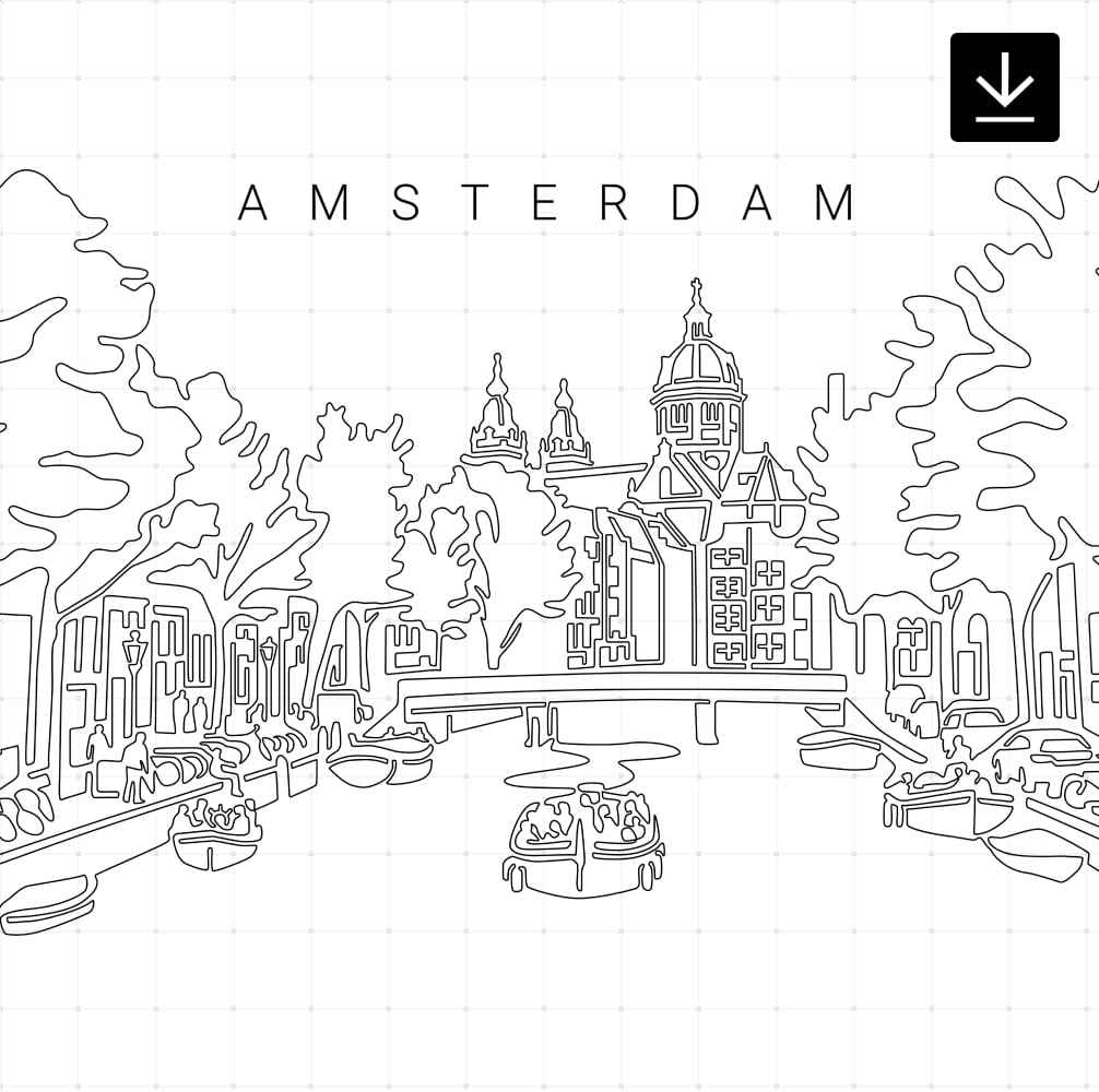 Amsterdam Skyline SVG - Download