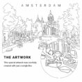 Amsterdam Vector Art - Single Line Art Detail