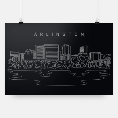 Arlington Skyline Art Print - Dark