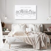 Arlington Skyline Canvas Art Print - Bed Room