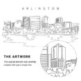 Arlington Vector Art - Single Line Art Detail