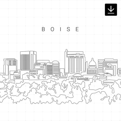Boise Idaho Skyline SVG - Download
