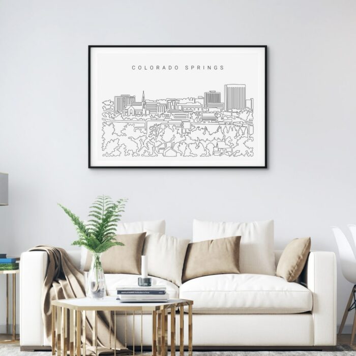Colorado Springs Skyline Art Print for Living Room