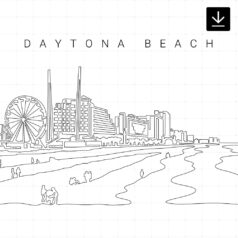 Daytona Beach Skyline SVG - Download