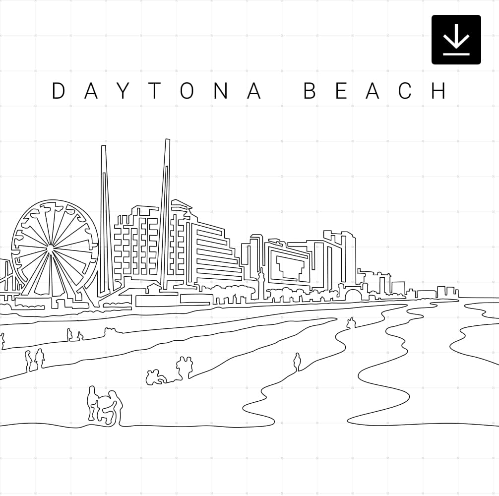 Daytona Beach Skyline SVG Download