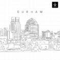 Durham NC Skyline SVG - Download