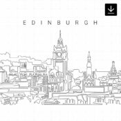 Edinburgh Skyline SVG - Download