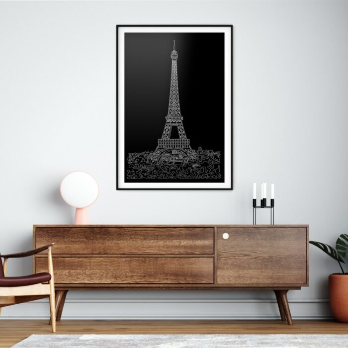 Eiffel Tower Art Print for Wall Decor - Portrait