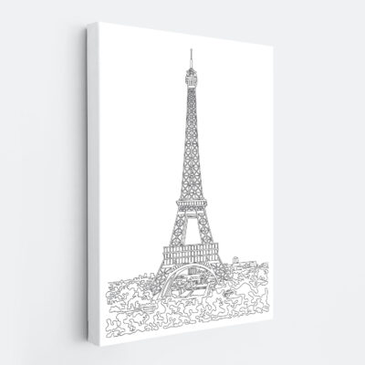 Eiffel Tower Canvas Art Print - Portrait